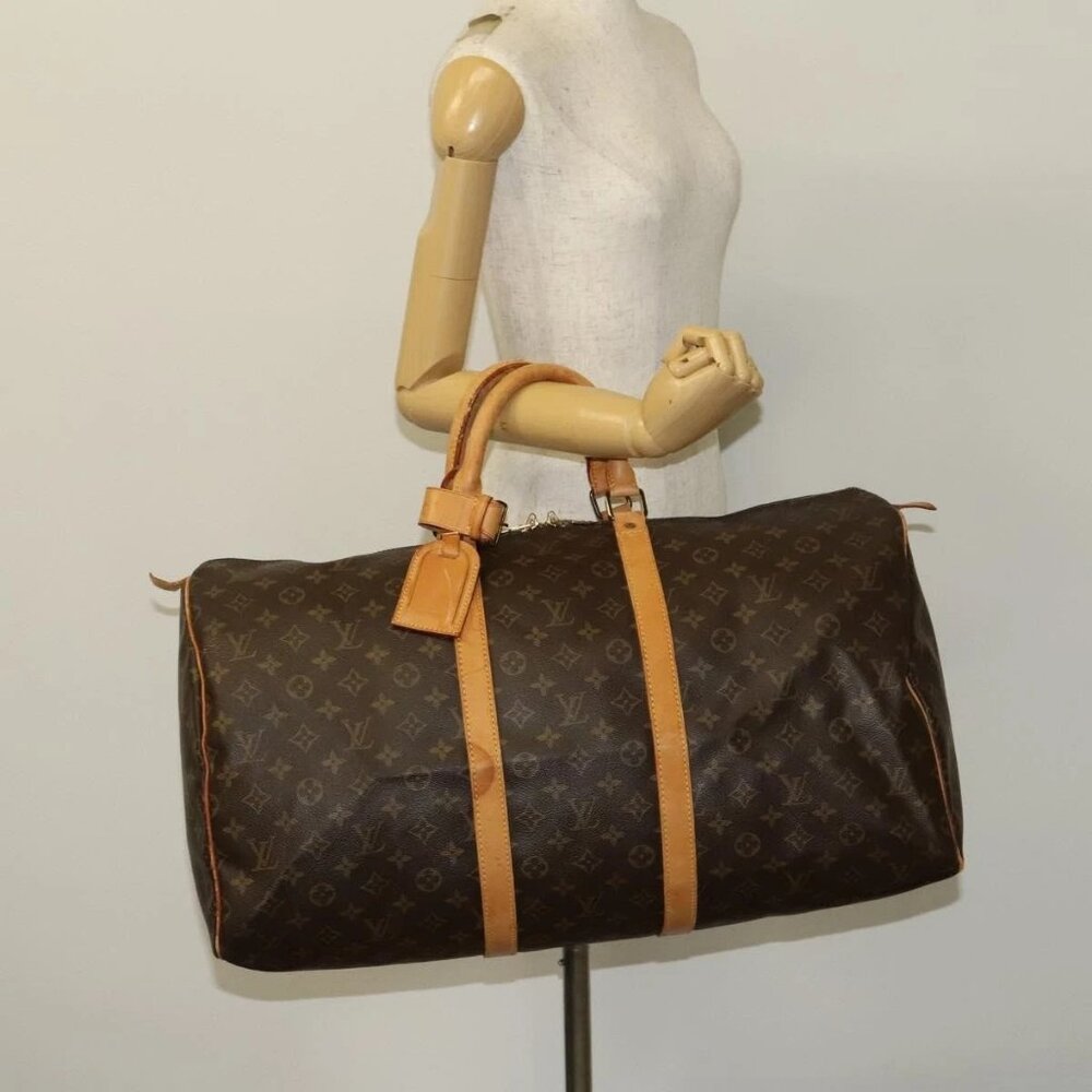 LOUIS VUITTON Monogram Keepall 55 Boston Bag M41424 LV Auth 123478 - Picture 16 of 16